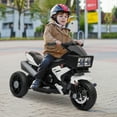 thumbnail image 1 of Aosom 6V Kids Motorcycle Toddler Ride-on Toy, High-Traction Battery-Operated Mini Electric Motorbike with Forward/Reverse Switch, Music, Headlights, Horn, White, 1 of 9