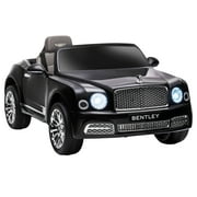 Aosom Bentley Mulsanne 12V Ride on Car, Battery Powered Car with Remote Control, Suspension, Startup Sound, LED Lights, MP3, Horn, Music, Forward and Backward, 2 Motors, Black