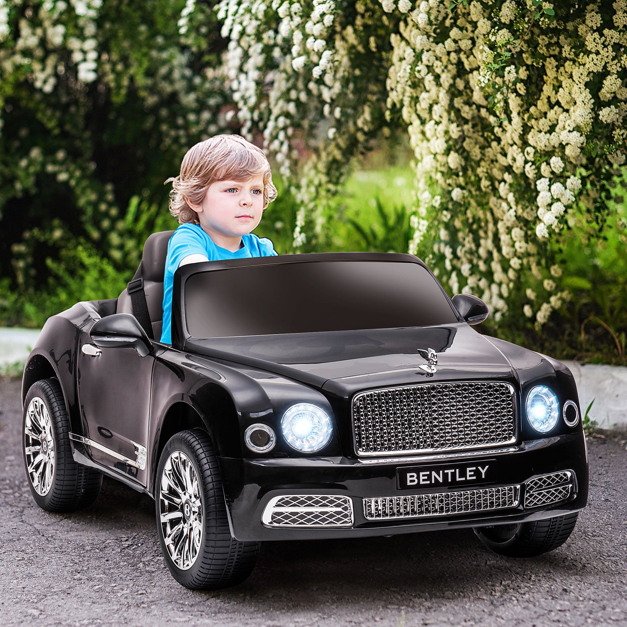 Bentley Mulsanne Black 12V Ride-On Car with Remote Control