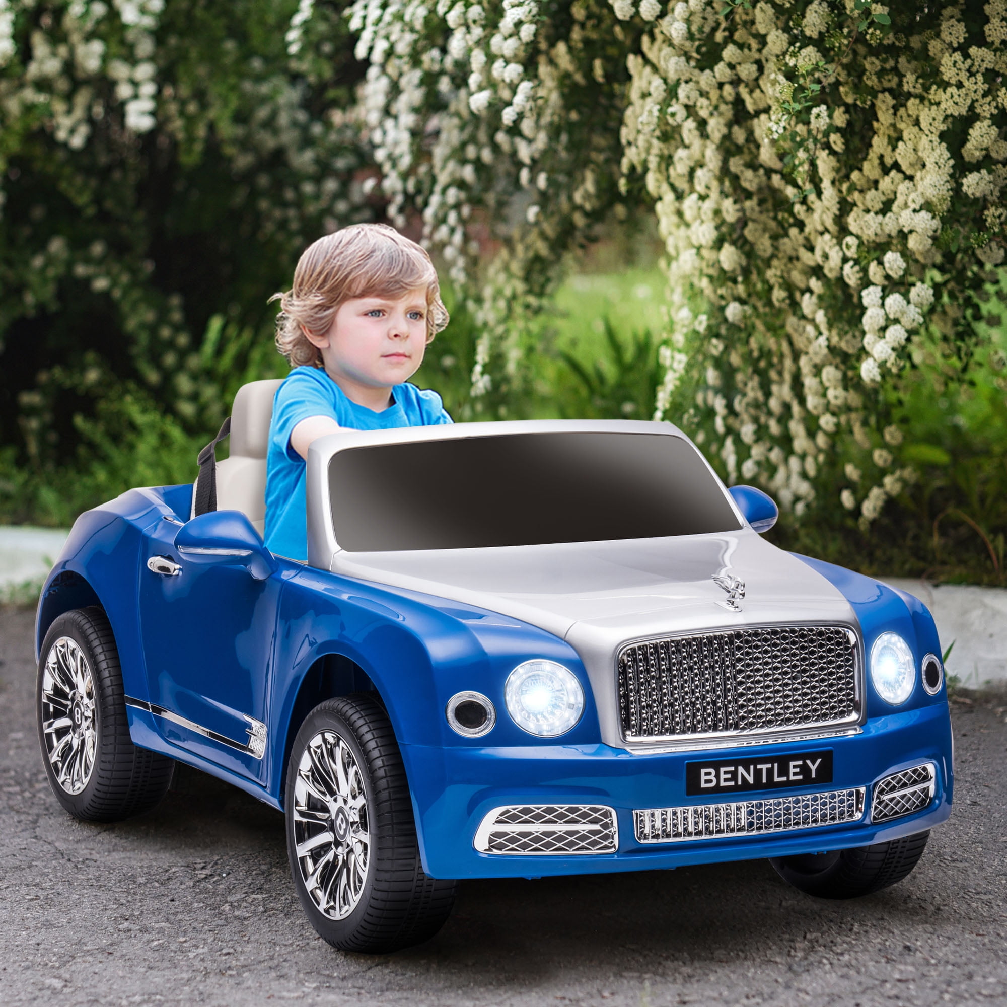 Bentley Blue 12V Battery Powered Ride-On Car with Remote