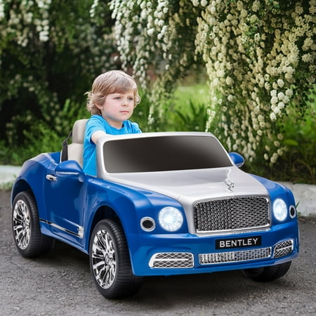 Aosom Bentley Mulsanne Licensed 12V Battery Powerd Electric Car, Blue
