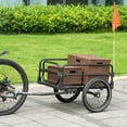 thumbnail image 1 of Aosom Bike Cargo Trailer Bike Wagon Bicycle Trailer with Suspension, 16'' Wheels, 88 lbs Max Load, 1 of 9