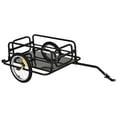 thumbnail image 1 of Aosom Bike Cargo Trailer for Hefty Loads,Foldable Compact Storage,Universal Hitch,Bike Wagon Bike Trailer Bicycle Cargo Trailer Bike Attachment with 16" Wheels,Heavy-Duty,Black,Black Steel Tools Tool, 1 of 1
