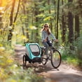 thumbnail image 1 of Aosom Bike Trailer for Kids 3 In1 Foldable Child Jogger Stroller Baby Stroller Transport Carrier Rubber Tires Kid Bicycle Trailer Blue and Gray, 1 of 9