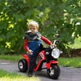 thumbnail image 1 of Aosom Electric Motorcycle for Kids, 6V Battery Powered Ride-On Dirt Bike 3-Wheels Motorbike with Horn Headlights Realistic Sounds Speed for 18 - 36 Months Red, 1 of 9