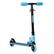 Aosom Height Adjustable Folding Scooter w/ Large Tires, Safe & Balanced, Blue