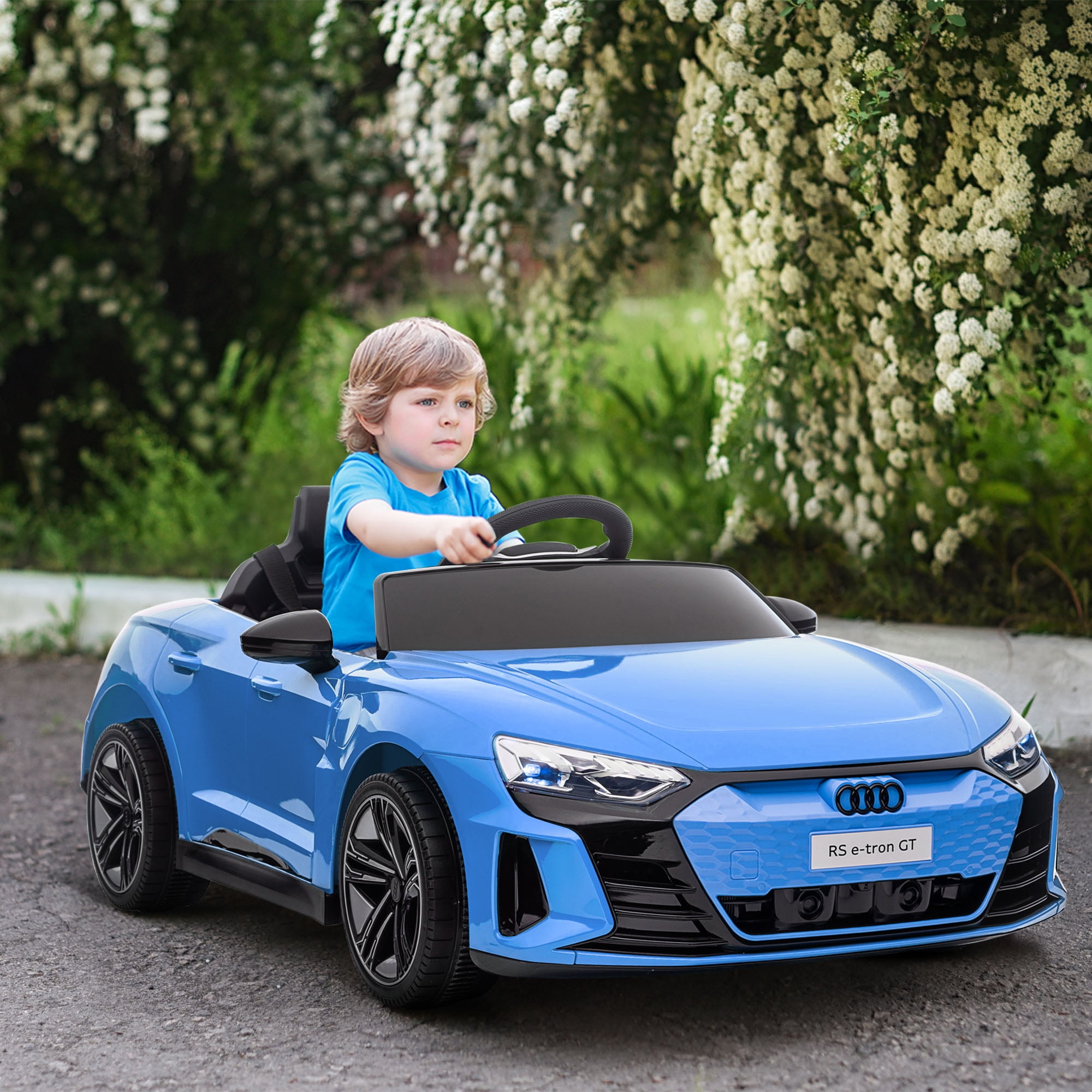Blue 12V Electric Ride-On Car with Remote Control