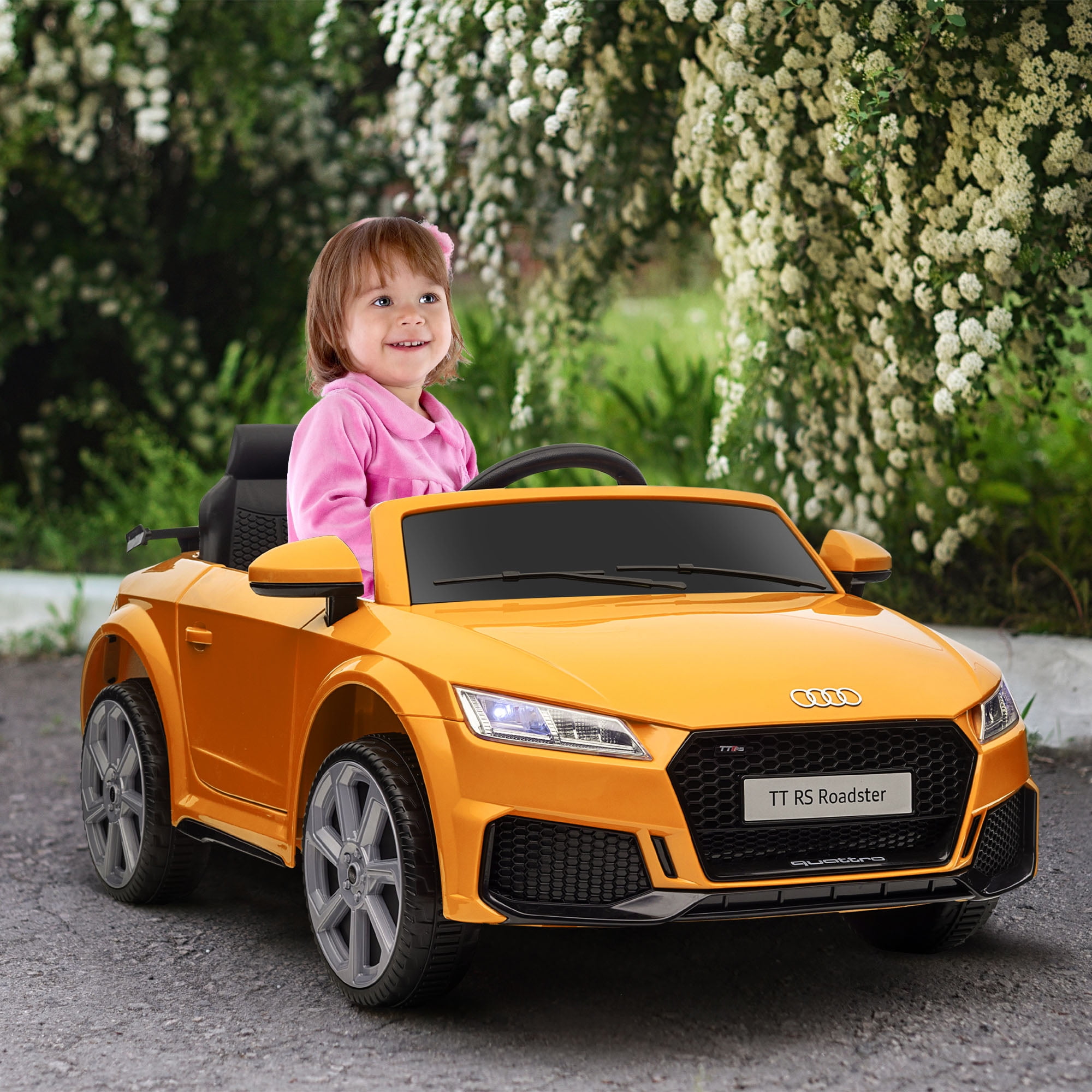 Yellow 6V Audi TT RS Roadster Kids Electric Ride-On Car
