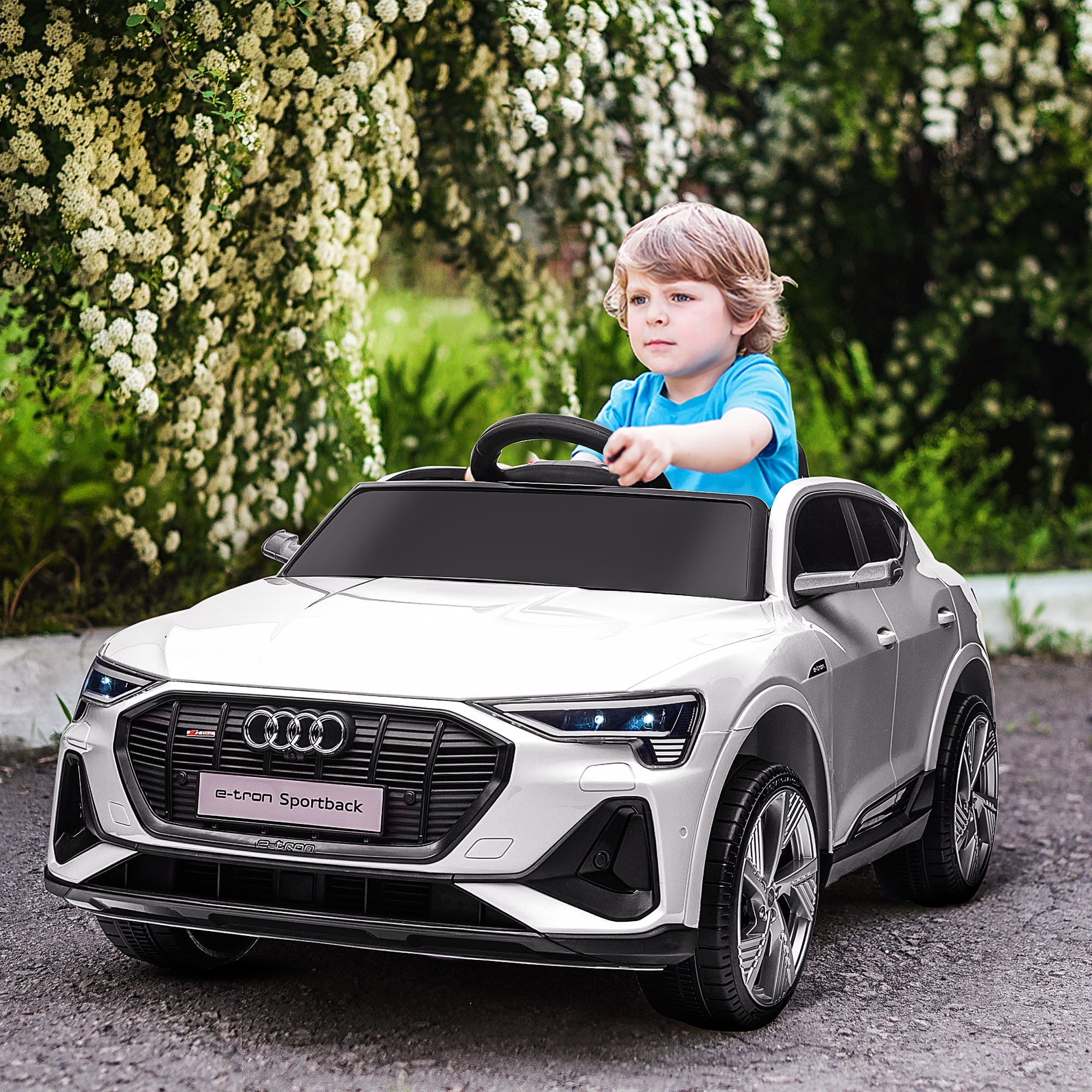 White 12V Audi E-tron Sportback Ride-On Truck