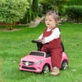 thumbnail image 1 of Aosom Kids Ride On Push Car, Foot-to-Floor Walking Sliding Toy Car for Toddler with Working Horn, Music, Headlights and Storage, Pink, 1 of 9