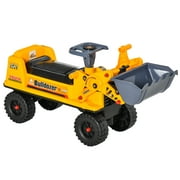 Aosom Kids Ride on Tractor with Storage, Excavator Scooter Gift for Kids