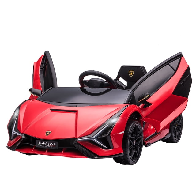 Aosom Lamborghini SIAN 12V Electric Ride-On Car with Remote Horn Music ...