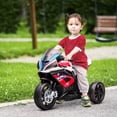 thumbnail image 1 of Aosom Licensed 6V Kids Ride on Motorcycle, Off-Road Battery Powered Three Wheels Dirtbike with USB, AUX, Music and Headlight for Toddler, Red, 1 of 9