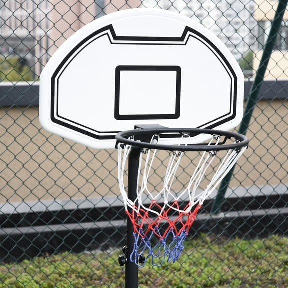 Aosom Poolside Basketball Hoop Stand - 3'-4' Adjustable Height, 30" Backboard, dokea