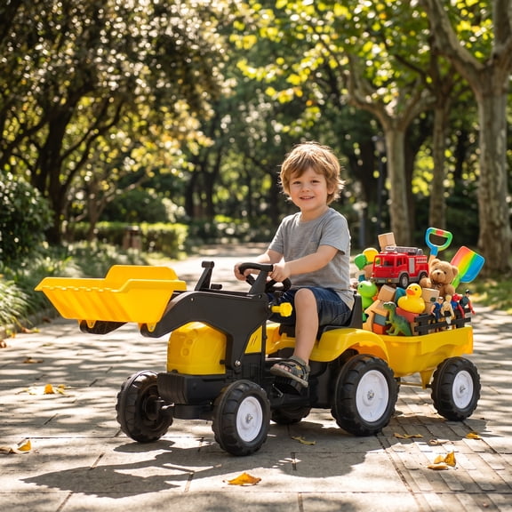 Aosom Ride on Pull Tractor for 3 Year Old