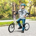 thumbnail image 1 of Aosom Youth Scooter Kick Scooter for Kids 5+ with Adjustable Handlebar Front and Rear Dual Brakes Inflatable Wheels, White, 1 of 10