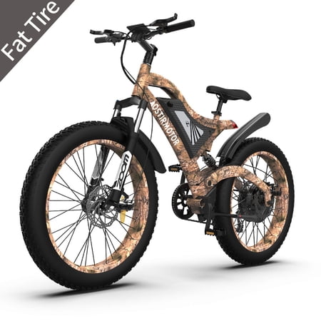 Aostirmotor 26inch 500W Fat Tire Ebike with Removable 48V 15Ah Lithium Battery
