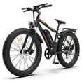 thumbnail image 1 of Aostirmotor Electric Mountain Bike, 48V 13AH Removable Lithium Battery 749W Ebike with Rack, 26" 4.0 inch Fat Tire Bike, Electric Bicycle for Adults UL2849 (Black), 1 of 12