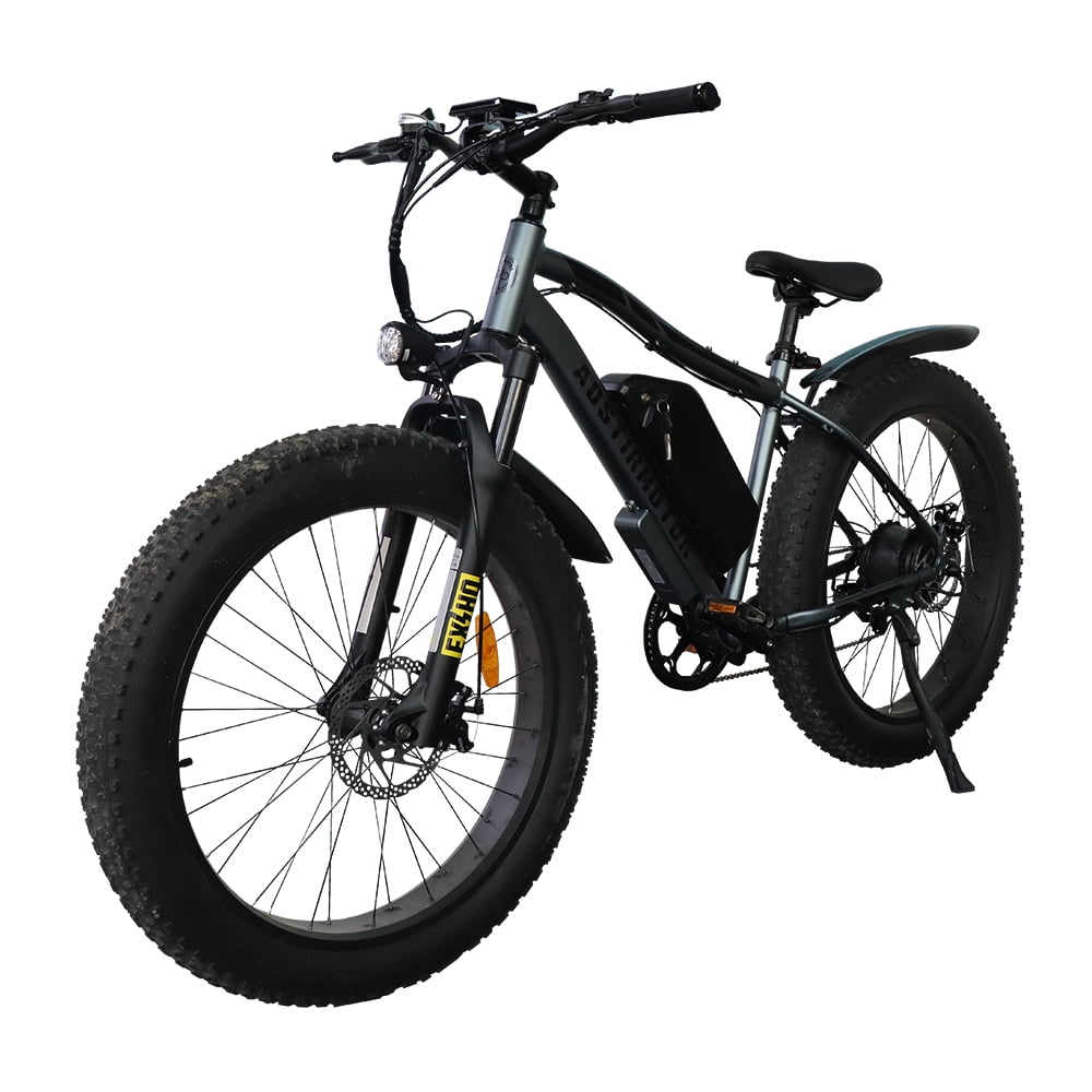 Aostirmotor Electric Mountain Bike, 48V 20AH Removable Lithium Battery 100 0W Ebike with Rack, 26" 4.0 inch Fat Tire Bike, Electric Bicycle for Adults UL2849 (Black)