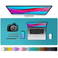 thumbnail image 1 of Aothia Leather Desk Pad ,Mouse Pad,Office Desk Mat,36 x 17" Turquoise Blue, 1 of 6