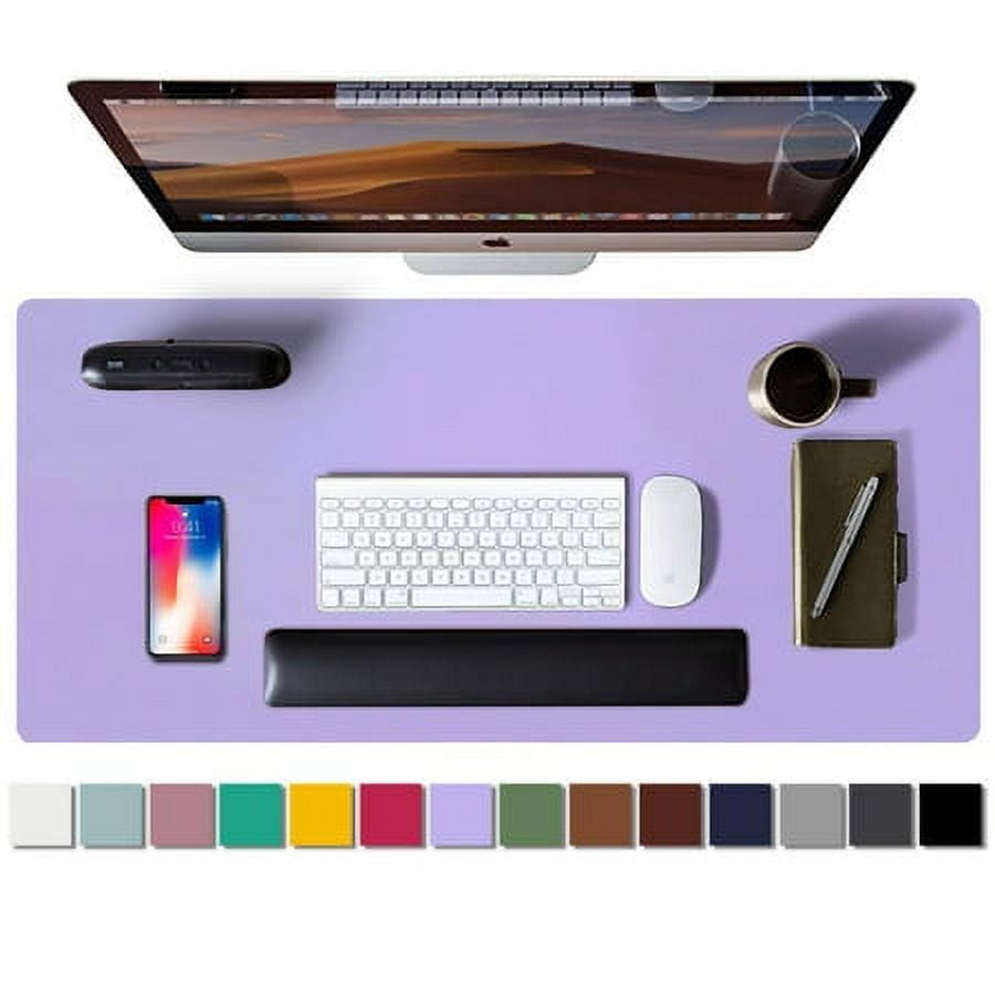Aothia Leather Desk Pad Protector in Lavender - perfect companion for your adjustable standing desk converter