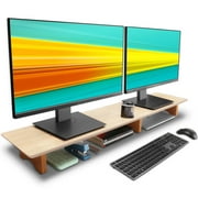 Aothia Monitor Stand,Wooden Riser Supports Laptop Computer/TVOak