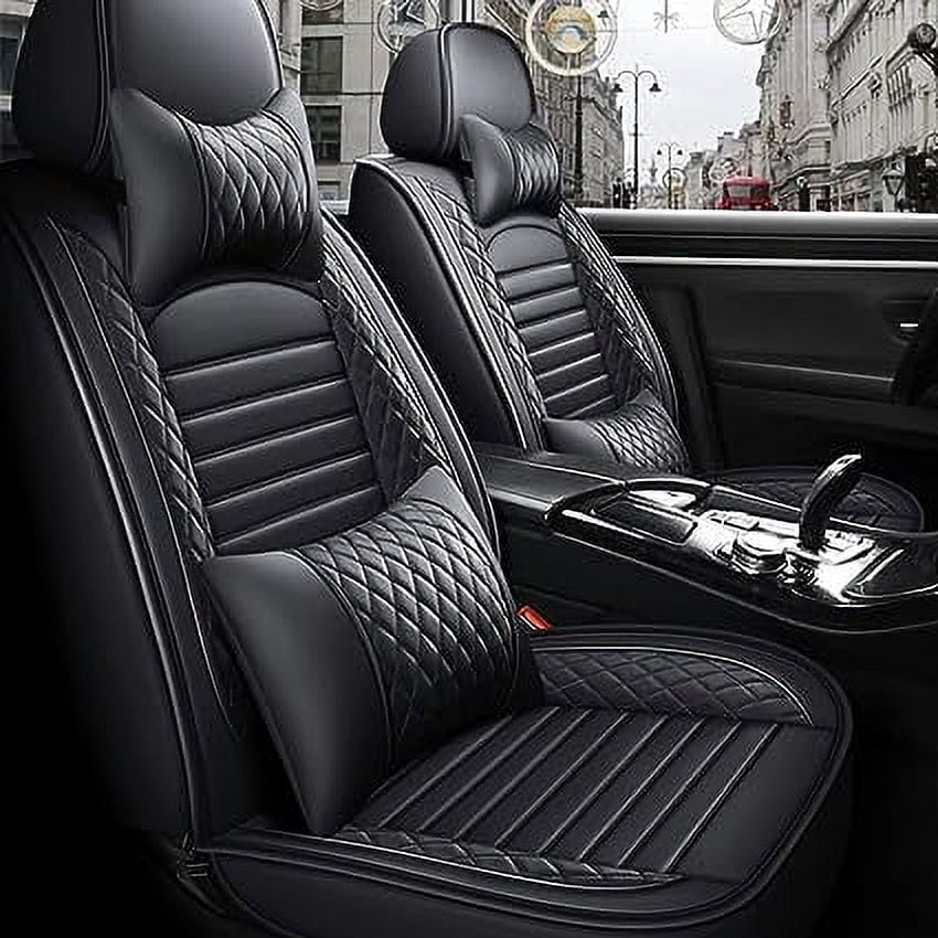 Aotiyer Black, Faux Leather, Full Ser Seat Covers