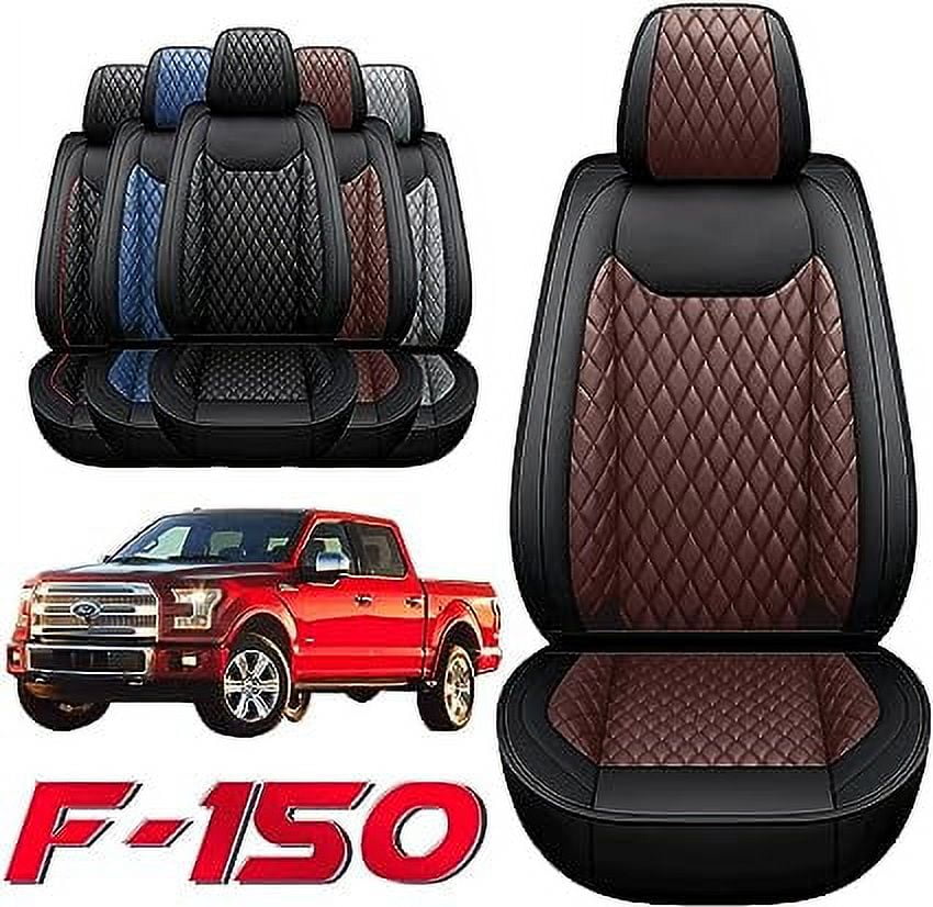 Aotiyer Front and Back Seat Covers for F150 Waterproof Leather Car Seat Covers Full Set