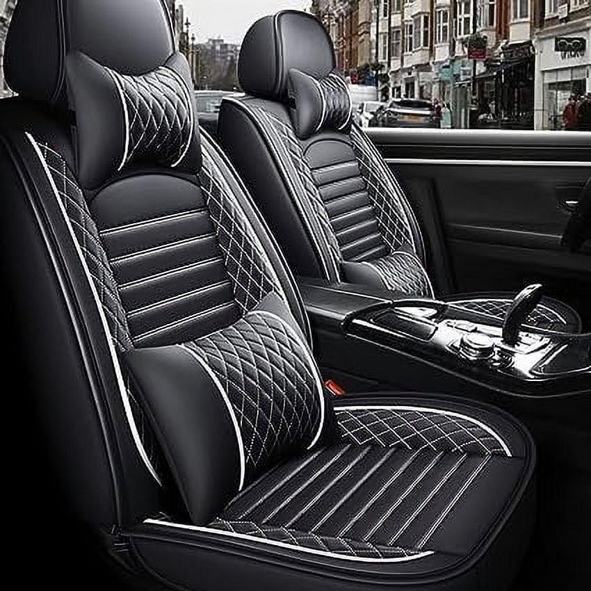 Aotiyer Full Set Car Seat Covers Crown PU Leather Car Seat Cover Full Surround Durable Comfortable Automotive Vehicle Cushion Cover Fit for Most 5 Seats Cars SUV Truck Vans Walmart