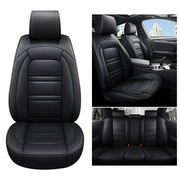 Aotiyer Universal Car Seat Covers 5PCS Full Set Car Seat Covers Accessories Breathable and Waterproof Leather Automotive Seat Covers for Most Cars SUVs Pick-up Trucks