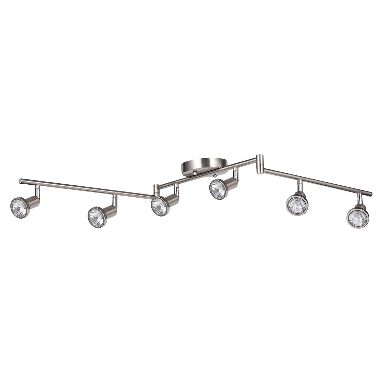 Laboreducer 16.5" 6-Light Nickel Gimbal Head LED Track Lighting Set