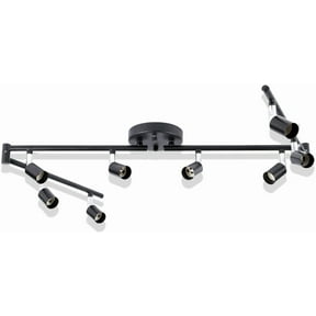 3-Light Industrial Directional Track Lighting, Adjustable Round Ceiling ...