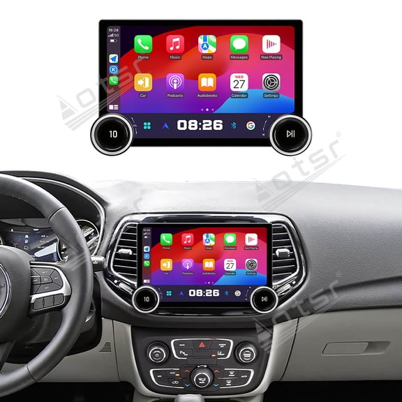 Aotsr 11.5 inch Android 15 Car Radio For Jeep Compass 2017-2021 Car Multimedia Video Player GPS Navigation Carplay Head Unit Touch Screen 4G