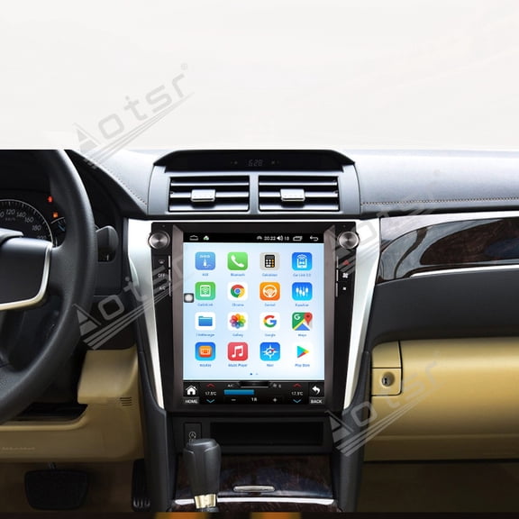 Aotsr 12.1 inch Car Radio for Toyota Camry 2012-2017 Android Auto GPS Navigation Multimedia Stereo Receiver Head Unit Offline Maps
