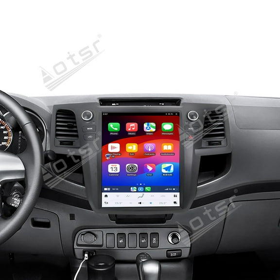 Aotsr 12.1 inch Tesla style screen car radio player for Toyota Fortuner 2007-2015 Android head unit IPS touch screen car GPS navigation multimedia player