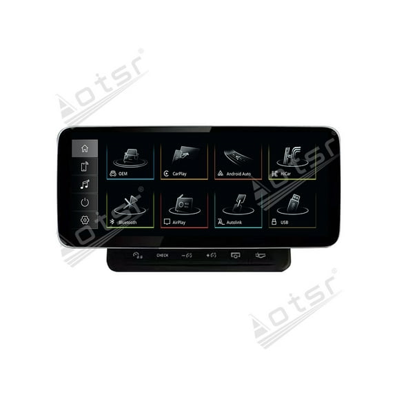 Aotsr 12.3 Inch Linux System Car Radio for Audi Q7 2010-2015 CarPlay Auto Vertical Screen Left Peptide Multimedia Player Navigation GPS 4G WiFi Head Unit