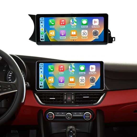 Aotsr 12.3 inch Android Auto Carplay Stereo For Alfa Romeo Giulia 2017 2018 GPS Navigation Multimedia Player Tape Recorder Car Radio Audio