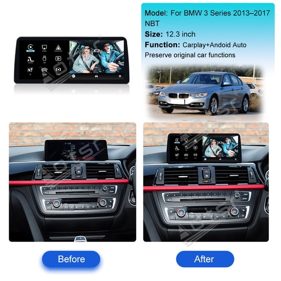 Aotsr 12.3 inch Car Radio For BMW 3 Series 2013-2017 Linux Carplay Auto Multimedia Player GPS Navigation Screen Head Unit