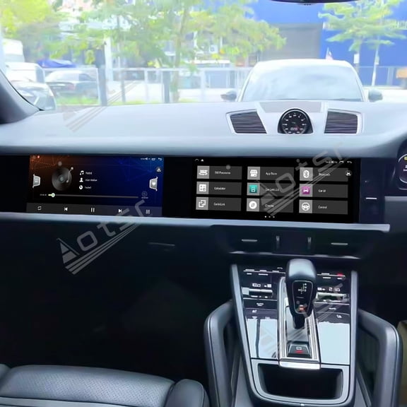 Aotsr 12.3 inch Dual screen Android 14.0 AutoRadio For Porsche Cayenne 2018-2023 Car Radio Multimedia Recorder Navigation HeadUnit Stereo GPS