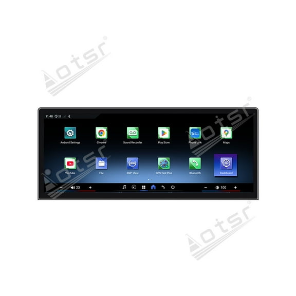 Aotsr 12.3 inch Qualcomm Carplay Android 14 For BMW 5 Series E60 2006-2010 Car Multimedia Player GPS Navigation Auto Stereo Headunit