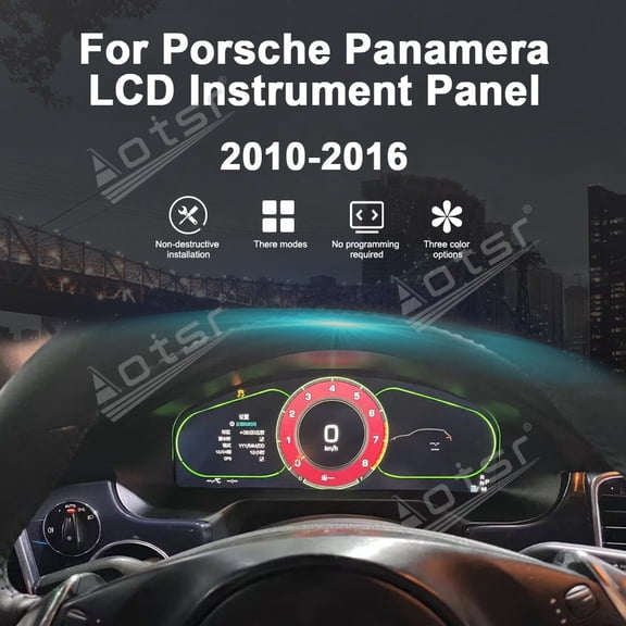 Aotsr 12.3 inch car LCD digital instrument panel instrument cluster speedometer suitable for Porsche Panamera LCD Instrument Panel 2010-2016