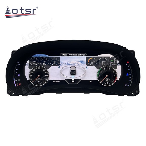 Aotsr 12.3 inch car LCD instrument cluster speedometer suitable for Jeep Wrangler