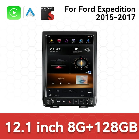 Aotsr 13.6 inch Tesla style screen car radio player for Ford Expedition 2015-2017 Android head unit IPS touch screen car GPS navigation multimedia player