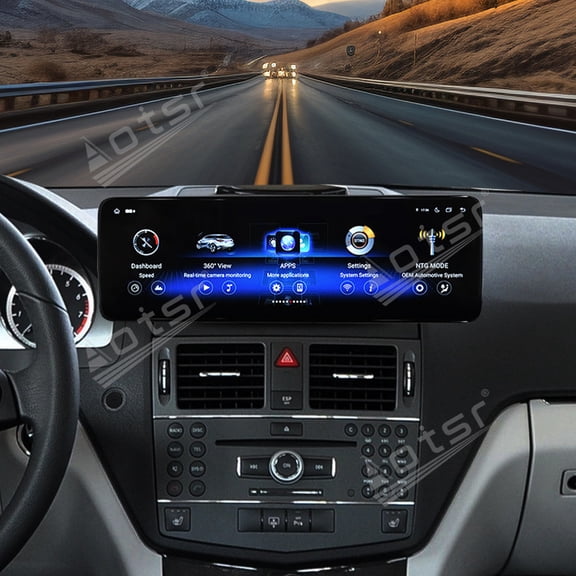 Aotsr 14.9 inch Android 13.0 for Mercedes-Benz C Class 2008-2010 Car Radio Multimedia Player Auto Stereo GPS Navigation Head Unit Carplay