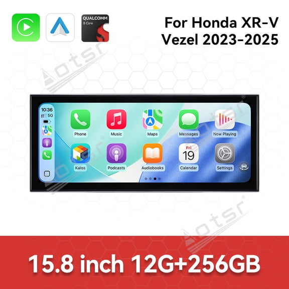 Aotsr 15.8 inch Android 15 Car Radio For Honda XR-V\Vezel 2023-2025 HD Multimedia Video Player Navigation GPS DVD 4G DSP Stereo Bluetooth