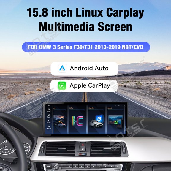 Aotsr 15.8 inch Linux Carplay Screen for BMW 3 Series(F30;F31)2013-2019 NBT IPS Touch Stereo Unit Multi Storage 4G DSP BT5.0 GPS