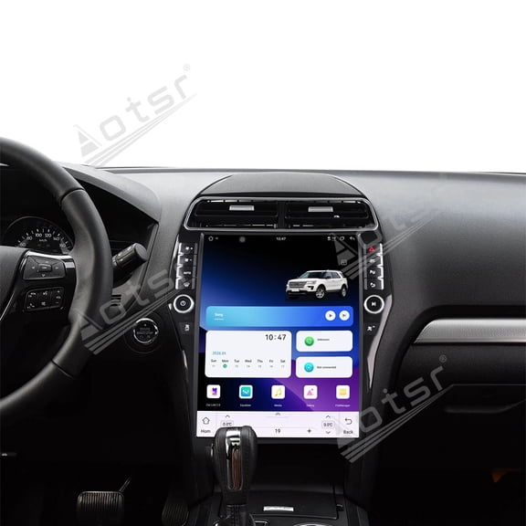 Aotsr 16.2" Tesla Style Car Radio For Ford Explorer 2011-2019 Android 15 Qualcomm Octa-Core Wireless Apple CarPlay Bluetooth Retains Original System GPS Navigation