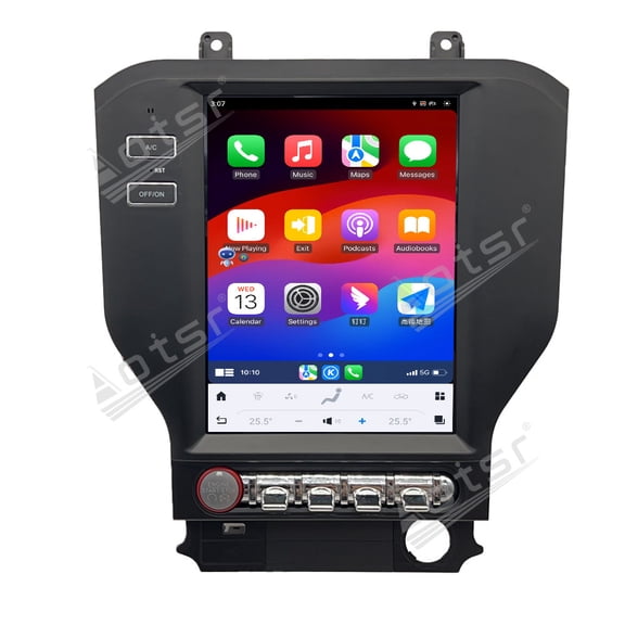 Aotsr 9.7 inch Tesla Style car radio for Ford Mustang 2015-2021 Android 13 CarPlay GPS Navigation Multimedia Player Head Unit
