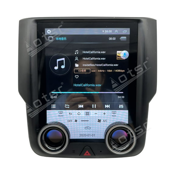 Aotsr 9.7 inch tesla style car radio for Dodge Ram 2013-2018 Android 13 CarPlay GPS Navigation Multimedia Player Head Unit