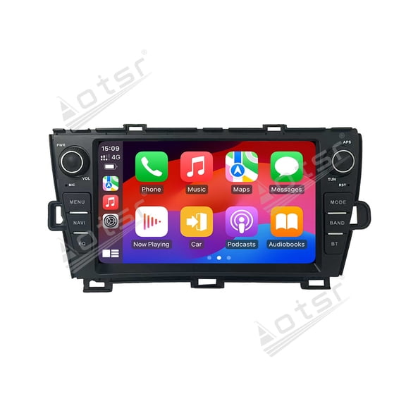 Aotsr 9 inch Android 13 Car Radio For Toyota Prius 2009-2010 Wireless CarPlay GPS Navigation Multimedia Player Bluetooth